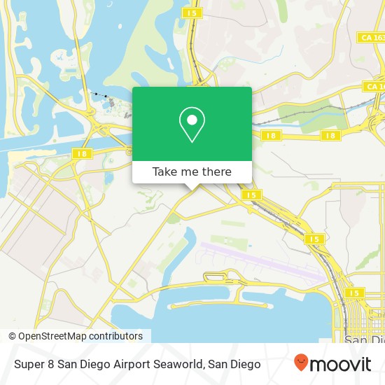 Mapa de Super 8 San Diego Airport Seaworld