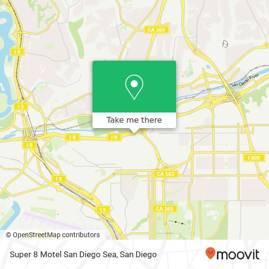 Super 8 Motel   San Diego Sea map