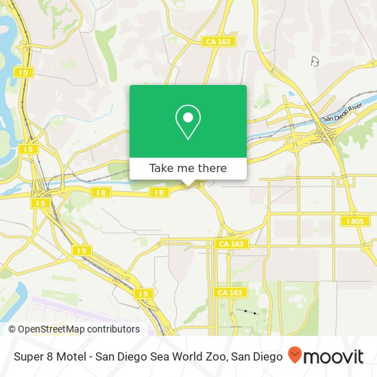 Mapa de Super 8 Motel - San Diego Sea World Zoo