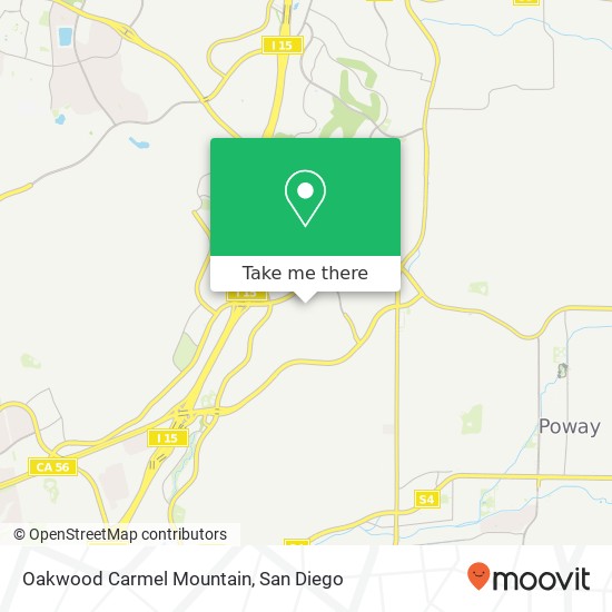 Mapa de Oakwood Carmel Mountain