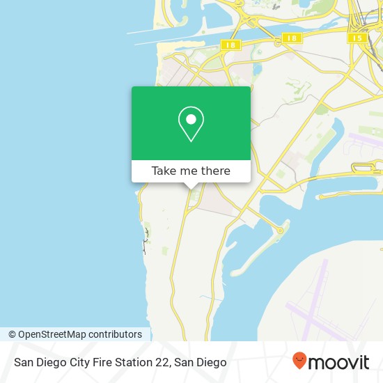 San Diego City Fire Station 22 map