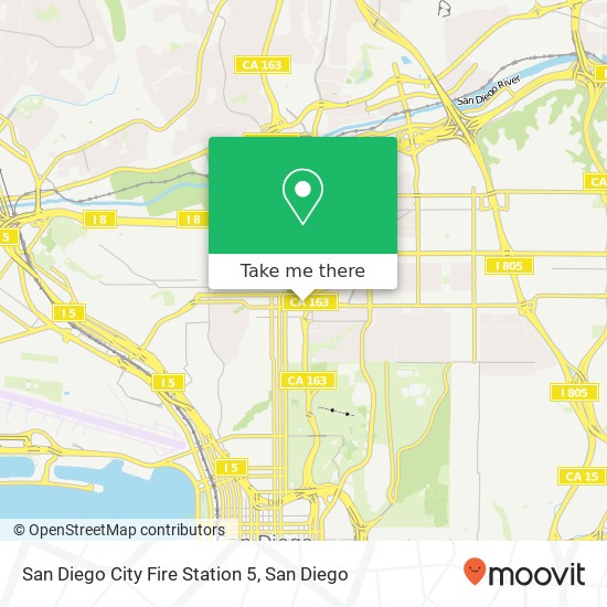 Mapa de San Diego City Fire Station 5