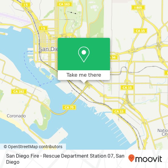 Mapa de San Diego Fire - Rescue Department Station 07
