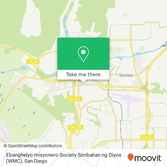 Ebanghelyo misyonero Society Simbahan ng Diyos (WMC) map