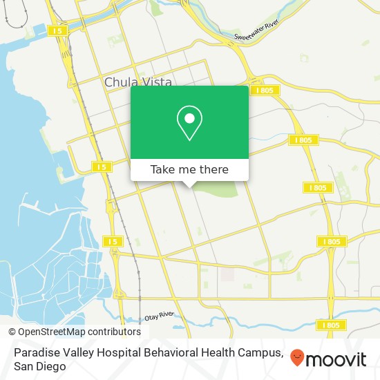 Paradise Valley Hospital Behavioral Health Campus map