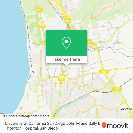 Mapa de University of California San Diego John M and Sally B Thornton Hospital