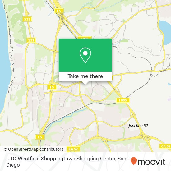 Mapa de UTC-Westfield Shoppingtown Shopping Center