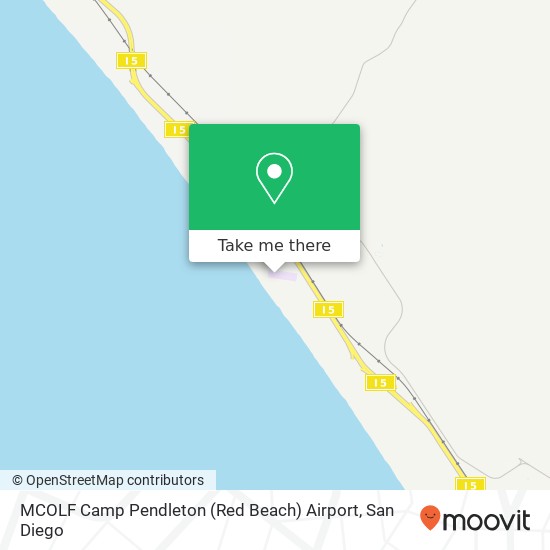 Mapa de MCOLF Camp Pendleton (Red Beach) Airport