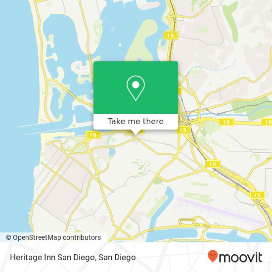 Mapa de Heritage Inn San Diego