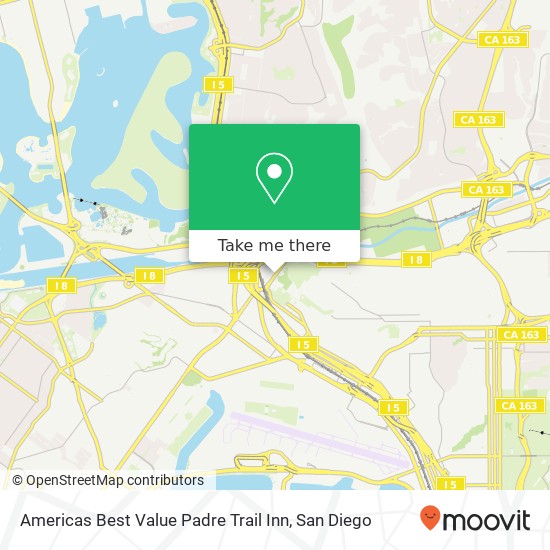 Americas Best Value Padre Trail Inn map