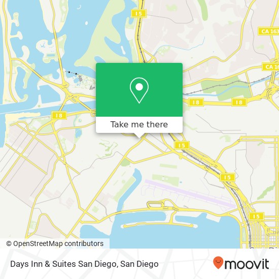 Mapa de Days Inn & Suites San Diego