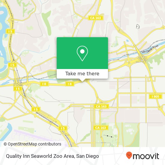 Quality Inn Seaworld Zoo Area map