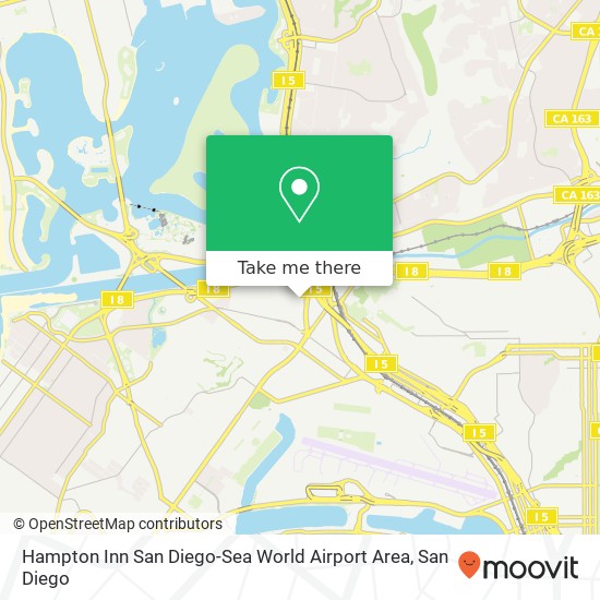 Hampton Inn San Diego-Sea World Airport Area map