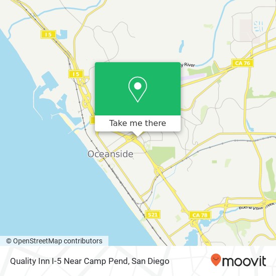 Quality Inn I-5 Near Camp Pend map