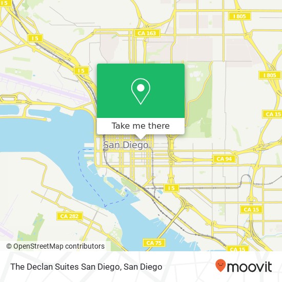 The Declan Suites San Diego map