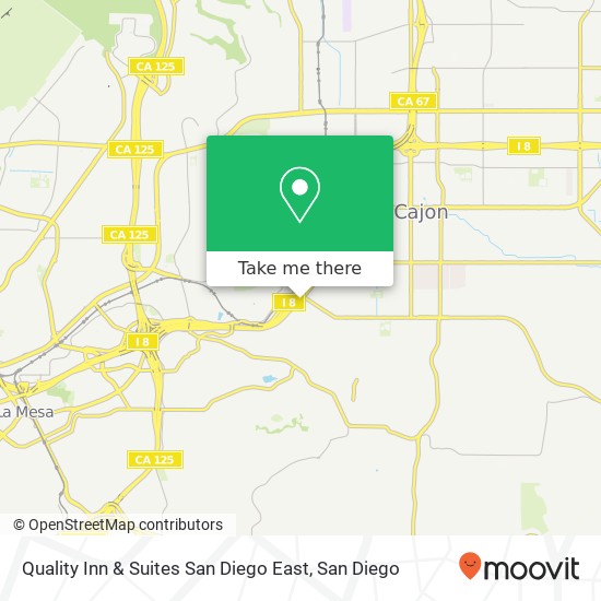 Quality Inn & Suites San Diego East map