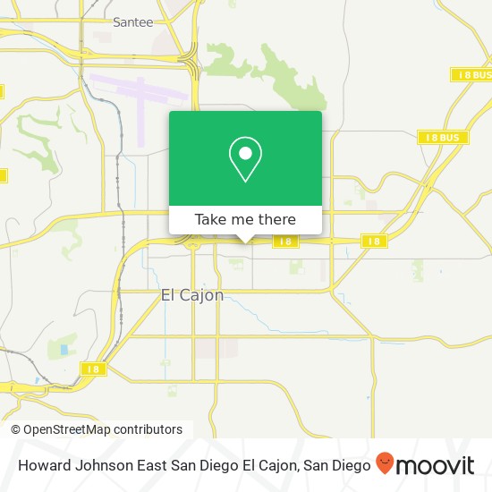 Mapa de Howard Johnson East San Diego El Cajon