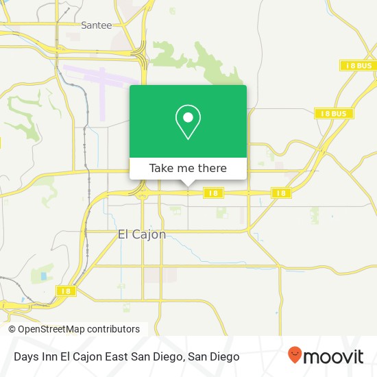 Days Inn El Cajon East San Diego map