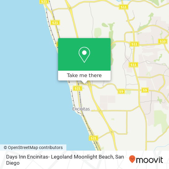 Days Inn Encinitas- Legoland Moonlight Beach map