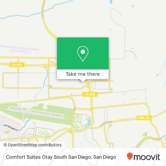 Comfort Suites Otay South San Diego map