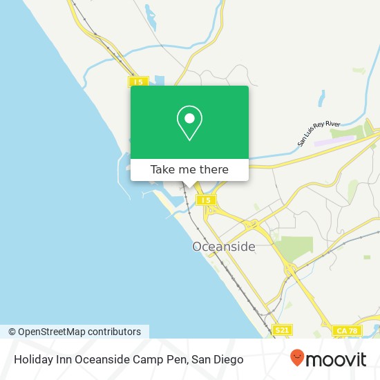 Holiday Inn Oceanside Camp Pen map