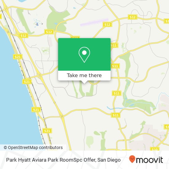 Park Hyatt Aviara Park RoomSpc Offer map