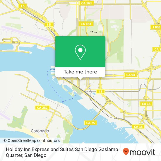 Holiday Inn Express and Suites San Diego Gaslamp Quarter map