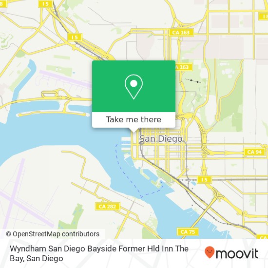 Mapa de Wyndham San Diego Bayside Former Hld Inn The Bay
