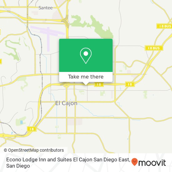 Mapa de Econo Lodge Inn and Suites El Cajon San Diego East