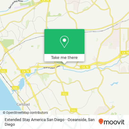 Extended Stay America San Diego - Oceanside map