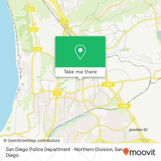 San Diego Police Department - Northern Division map
