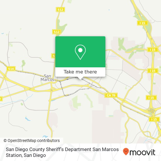 Mapa de San Diego County Sheriff's Department San Marcos Station