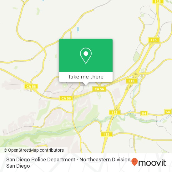 Mapa de San Diego Police Department - Northeastern Division