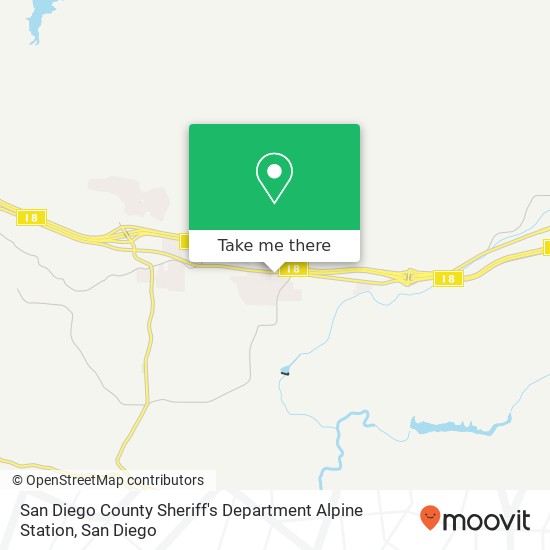 Mapa de San Diego County Sheriff's Department Alpine Station