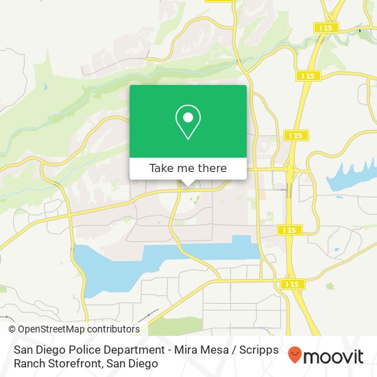 Mapa de San Diego Police Department - Mira Mesa / Scripps Ranch Storefront