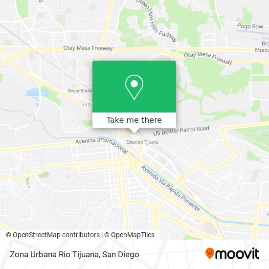 Zona Urbana Rio Tijuana map