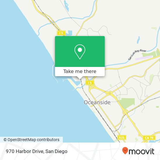 Mapa de 970 Harbor Drive