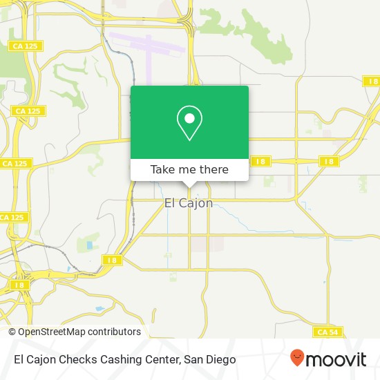 El Cajon Checks Cashing Center map