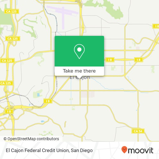 Mapa de El Cajon Federal Credit Union