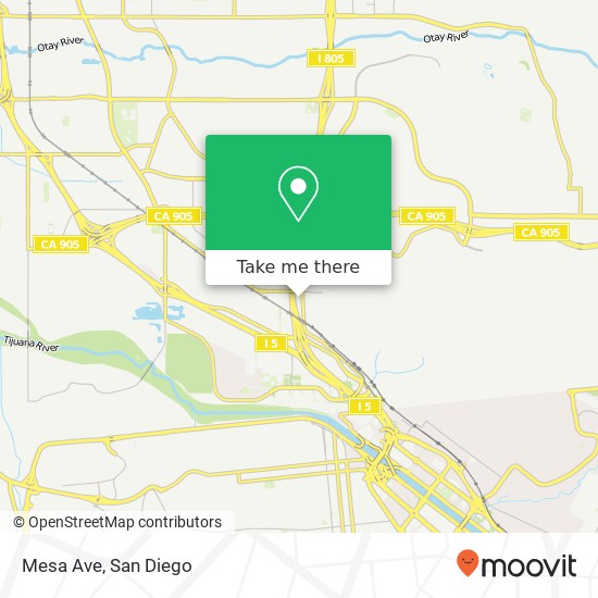 Mesa Ave map