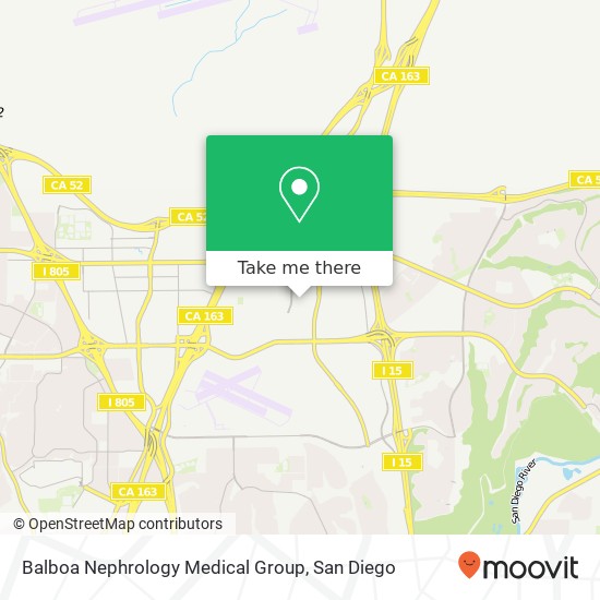 Mapa de Balboa Nephrology Medical Group