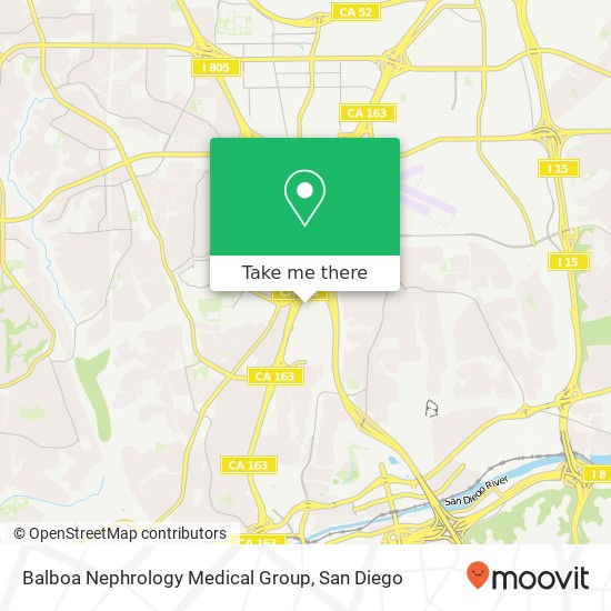 Mapa de Balboa Nephrology Medical Group