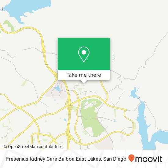 Fresenius Kidney Care Balboa East Lakes map