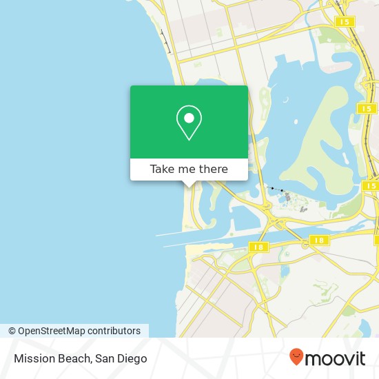 Mapa de Mission Beach