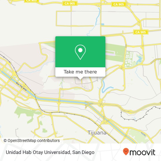 Unidad Hab Otay Universidad map