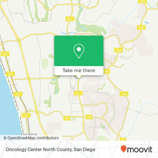 Oncology Center North County map