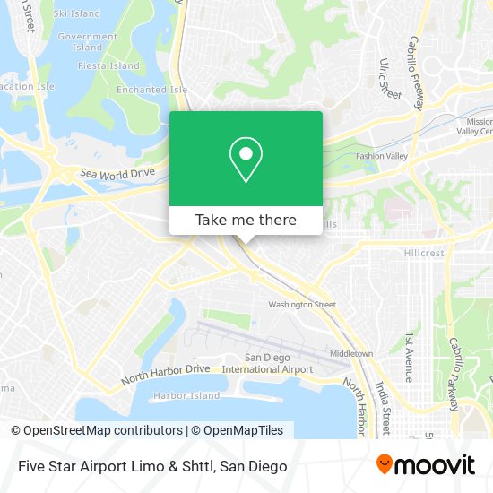 Mapa de Five Star Airport Limo & Shttl