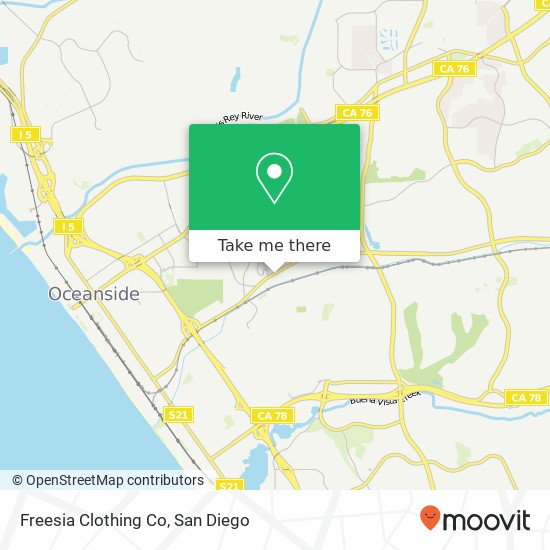 Freesia Clothing Co map