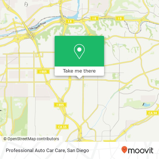 Professional Auto Car Care map