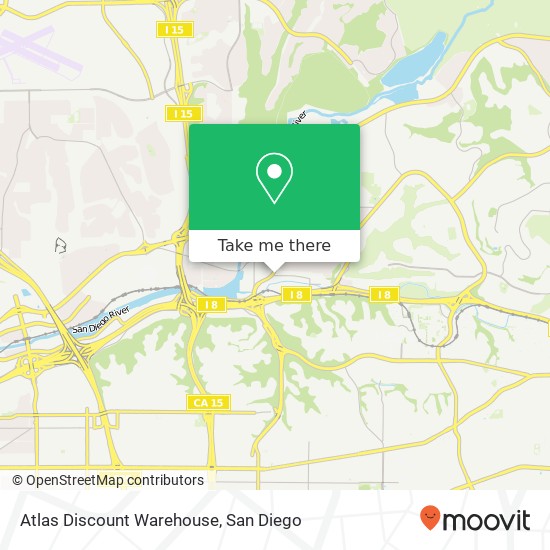 Mapa de Atlas Discount Warehouse